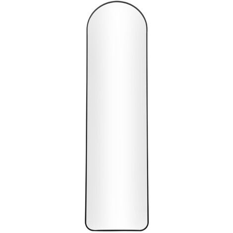 Black 160cm Modern Arched Wall Freestanding Floor Mirror