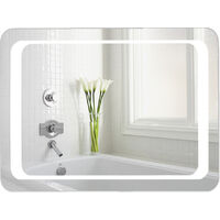 800x600mm Anti-fog Wall Mounted Mirror, LED Illuminated Bathroom Mirror with CE Driver