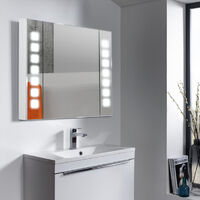 LED Illuminated Bathroom Mirror Cabinet with Shaver Socket