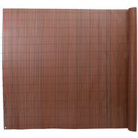 Brown PVC Fence Screen Bamboo Mat Border Panel Garden Wall Privacy Protect,1x3M