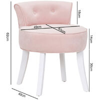 Bedroom Dressing Table Stool Makeup Stool Chair Wood Legs