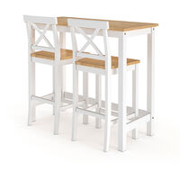 Dining table and chair Set - dining room table and chairs, dining table and 2 chairs, kitchen table and chairs - white