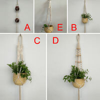 Livingandhome Macrame Woven Rope Plant Hangers Cotton Hanging Gardening Decoration, A