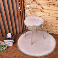 60CM Fluffy Mat Rugs Soft Plush Faux Fur Bedroom Rug Carpet Shaggy, Pink