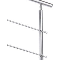 80CM Handrail Stainless Steel Balustrade with 2 Crossbars Stair Rails