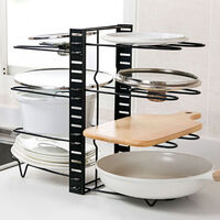 Livingandhome Saucepan Pot Rack Holder Kitchen Cabinet Cupboard Storage Organiser