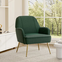 Leisure Velvet Armchair Tub Chair, Green
