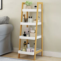 4 Tier Bathroom Ladder Shelf Bookshelf Plants Stand Storage Rack Shelving
