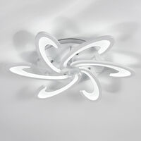 80CM Ceiling Light Floral Crystal LED Pendant Lamp Chandelier, Cool White