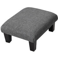 Large Foot Rest Pouffe Stool Padded Seat Ottoman Footstool Chair Sofa Bench Stools Light Grey