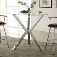 Dining Table Round Tempered Glass Coffee Table