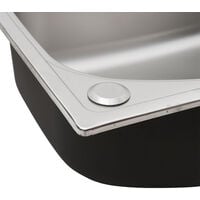Stainless Steel Kitchen Sink Single Bowl Laundry Catering Topmount Square