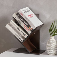 Floor Standing Bookcase Storage Display Bookshelf, Dark Brown-3 Tier