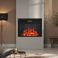 Livingandhome 26 Inch LED Brick Frame Inset Wall Electric Fireplace