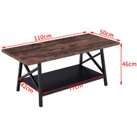 Coffee Table, Living Room Table, Large Storage Space, Tea Table, Easy Assembly, Stable, Industrial Design, Rustic Brown