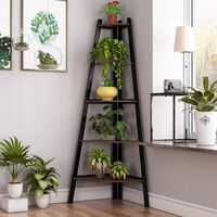 5 Tier Triangle Foldable Plant Stand Rack Ladder Shelf