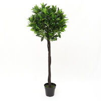 Large Artificial Potted Topiary Laurel Tree, 120CM
