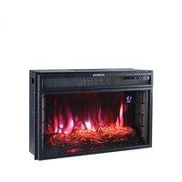 28 inch Electric LED Fireplace Wall Inset Mounted Heater 7 Flame Colours, Height 39CM