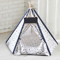 Pet Dog Cat Nest Bed Tent House Puppy Folding Kennel 50x50x60 cm Star