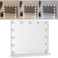 Large Hollywood Makeup Dressing Mirror With 13 LED Light Touch Dimmable Bulb
