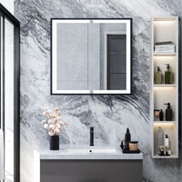 LED Light Up 2-Door Bathroom Mirror Cabinet 650(W)*600(H)*135(D)mm