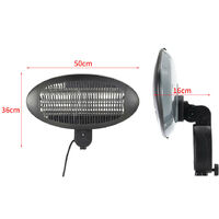 Set of 2 Patio Heater Electric Wall Mounted Heating