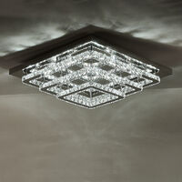 Modern LED Ceiling Light Crystal Chandelier Lamp, 60CM Cool White