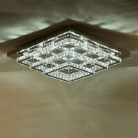 Modern LED Ceiling Light Crystal Chandelier Lamp, 70CM Cool White