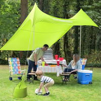 Portable Beach Garden Tent Beach Sun Shade Shelter UV Protection Canopy Camping , Yellow