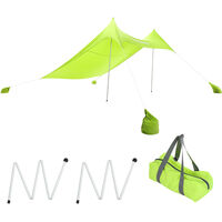 Portable Beach Garden Tent Beach Sun Shade Shelter UV Protection Canopy Camping , Yellow