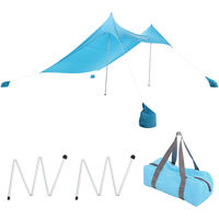 Portable Beach Garden Tent Beach Sun Shade Shelter UV Protection Canopy Camping , Light Blue