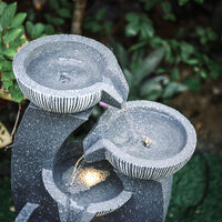 In/Outdoor Water Fountain Feature LED Lights Garden Statues Decor Electric Powered