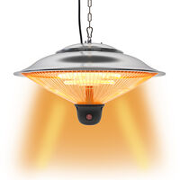 Electric Ceiling Hanging Patio Heater with Remote 500W, 1000W, 1500W