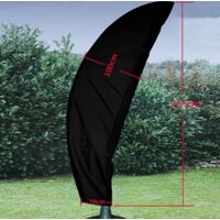 Parasol Cover Waterproof Extra Large Cantilever Umbrella Cover with Zip and Drawstring Black
