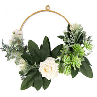 30cm Artificial Rose Succulent Wedding Nursery Wreath