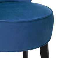 Velvet Padded Vanity Stool Small Dining Chair Dressing Table Seat , Blue