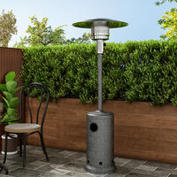 13KW Gas Powered Patio Heater Freestanding With Wheel