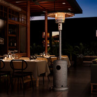13KW Gas Powered Patio Heater Freestanding With Wheel