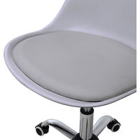 Adjustable Swivel Office Chair PU Padded, Grey