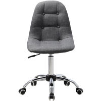 Linen Swivel Adjustable Office Chair, Grey