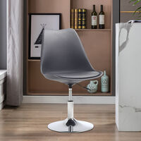 Livingandhome Hight Adjustable Kitchen Bar Chair, Grey