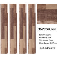 Set of 36 Planks PVC Self-stick Waterproof Floor Flooring Plank