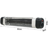 2KW Ceiling Mounted Wall Patio Heater Electric Infrared Heating