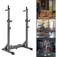 Adjustable Squat Rack Barbell Power Stand Gym Weight Lifting Support