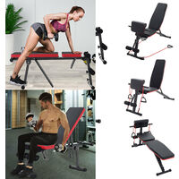 Foldable Adjustable Dumbbell Weight Bench Sit Up Stool