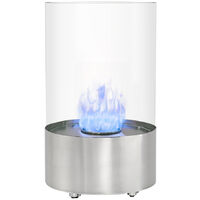 Livingandhome Round Ethanol Fireplace Freestanding for Tabletop