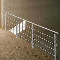 360cm Handrail Stainless Steel Balustrade with 4 Crossbars Stair Rails