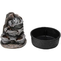 Livingandhome Layered Rock Cascading Tabletop Fountain with LED Crystal Ball