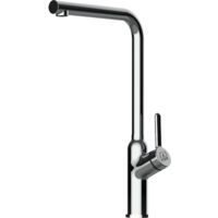 Rubinetto Miscelatore Lavello Cucina Monocomando Serie BOD con canna a L girevole a 360° Cromato