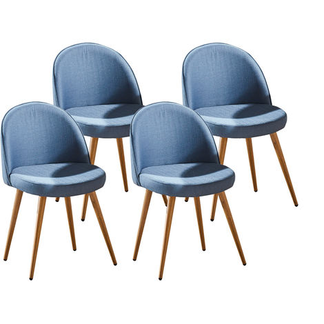 Lot de quatre chaises scandinaves GREK Bleu - Bleu